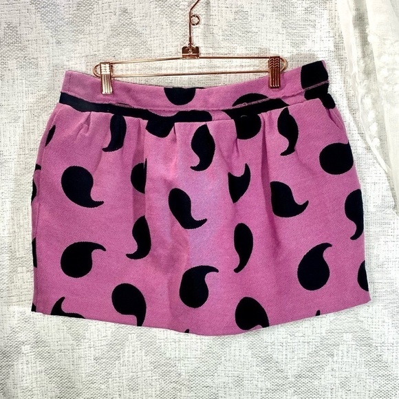 Diane Von Furstenberg Addie paisley pink mini skirt size 6 - Picture 3 of 9